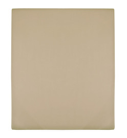 Drap-housse Jersey Taupe 140x200 cm Coton