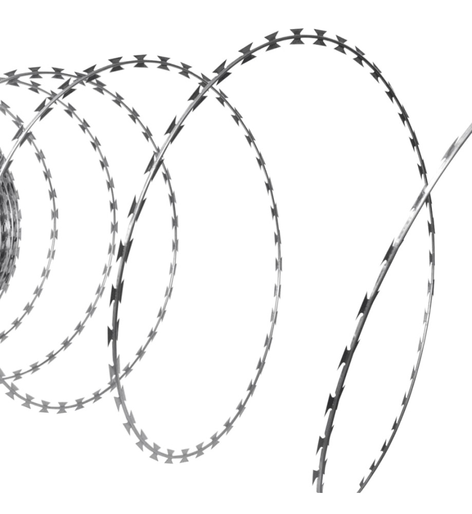 Fil de fer barbelé NATO Rouleau hélicoïdal Acier galvanisé 100m