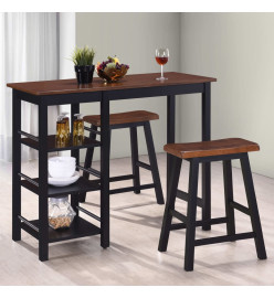 Assortiment de bar 3 pcs MDF Noir