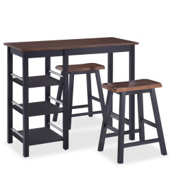 Assortiment de bar 3 pcs MDF Noir