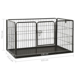 Parc pour chiots Acier 123x77,5x74,5 cm