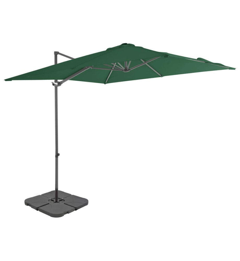 Parasol avec base portable Vert