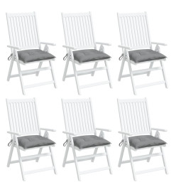 Coussins de chaise 6 pcs gris 50x50x7 cm tissu oxford