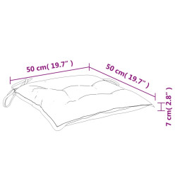 Coussins de chaise 6 pcs gris 50x50x7 cm tissu oxford