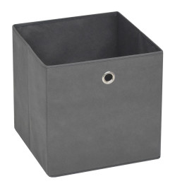 Boîtes de rangement 4 pcs Tissu intissé 28x28x28 cm Gris