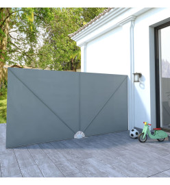 Auvent latéral pliable de terrasse Gris 400 x 200 cm