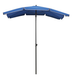 Parasol de jardin avec mât 200x130 cm Bleu azuré