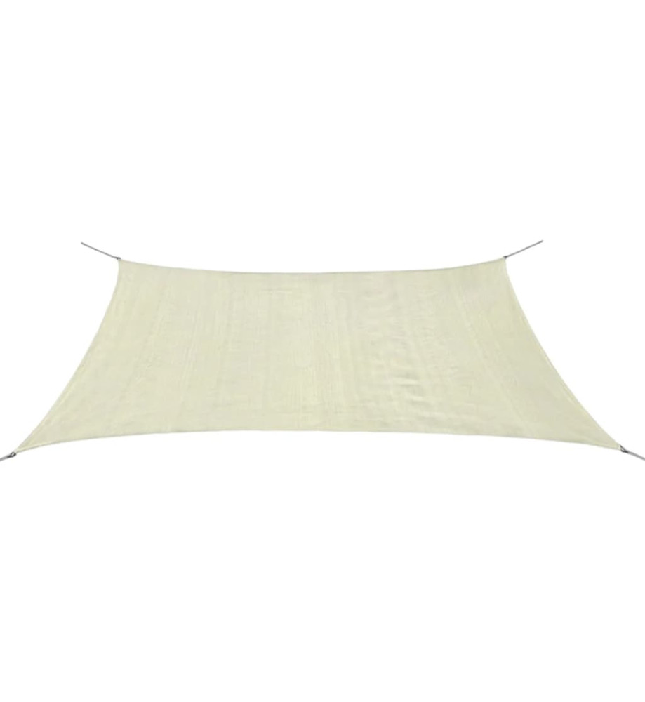 Parasol en PEHD rectangulaire 2x4 m Crème