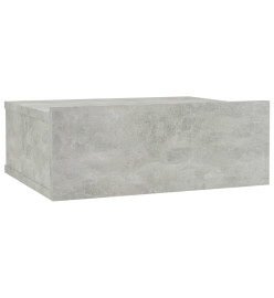 Table de chevet flottante Gris béton 40x30x15 cm Aggloméré