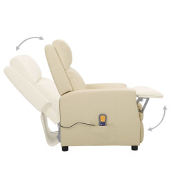 Fauteuil de massage Crème Similicuir