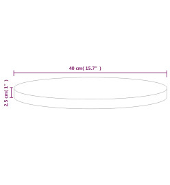 Dessus de table Blanc Ø40x2,5 cm Bois de pin massif