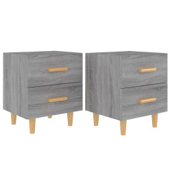 Tables de chevet 2 pcs Sonoma gris 40x35x47,5 cm