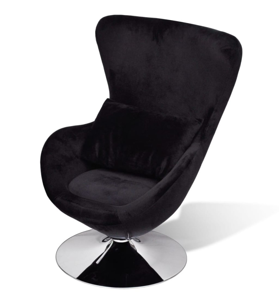 Fauteuil en forme d’œuf Noir