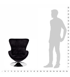 Fauteuil en forme d’œuf Noir