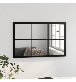 Miroir mural noir 60x40 cm métal