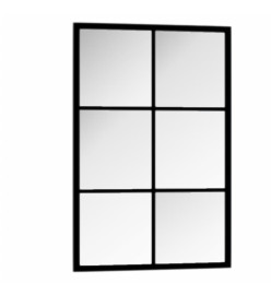 Miroir mural noir 60x40 cm métal