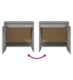 Tables de chevet 2 pcs Sonoma gris 45x34x44,5 cm Aggloméré