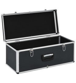 Boîtes de rangement 2 pcs Noir Aluminium