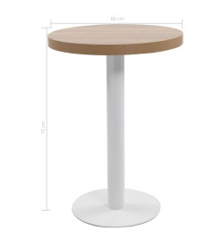 Table de bistro Marron clair 60 cm MDF