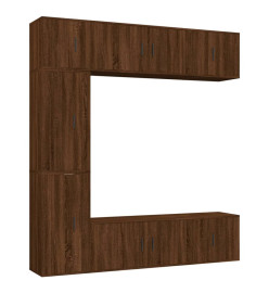 Ensemble de meubles TV 7 pcs Chêne marron Bois d'ingénierie