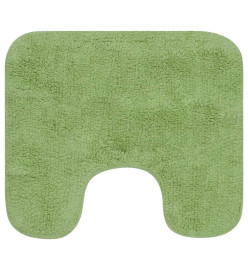 Jeu de tapis de salle de bain 3 pcs Tissu Vert