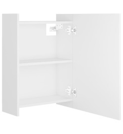 Armoire à miroir de bain Blanc 62,5x20,5x64 cm Aggloméré