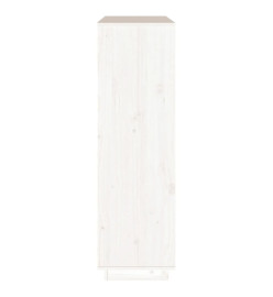 Buffet Blanc 110,5x35x117 cm Bois massif de pin