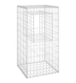 Poteaux à panier de gabion 2 pcs 50x50x100 cm Fer