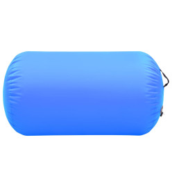 Rouleau gonflable de gymnastique avec pompe 100x60 cm PVC Bleu