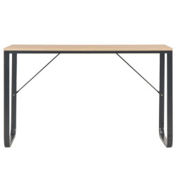 Bureau d'ordinateur Noir et chêne 120x60x73 cm