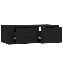 Meuble TV suspendu Noir 80x36x25 cm Bois d'ingénierie