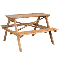 Table de pique-nique 115x115x81 cm Bambou