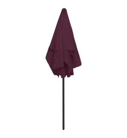 Parasol de plage rouge bordeaux 180x120 cm