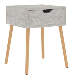 Table de chevet Gris béton 40x40x56 cm Aggloméré