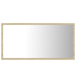 Miroir LED de salle de bain Chêne sonoma 80x8,5x37 cm Acrylique