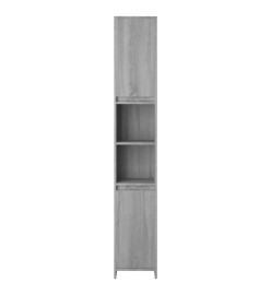 Armoire de bain Sonoma gris 30x30x183,5 cm Bois d'ingénierie