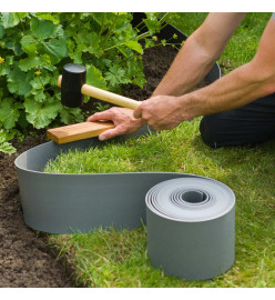 Nature Ensemble de bordure de jardin avec pointes gris