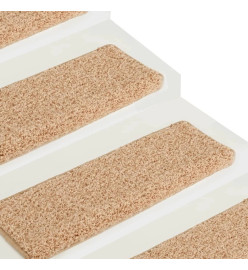 Tapis d'escalier 15 pcs Doré 65x21x4cm