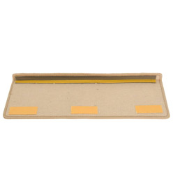 Tapis d'escalier 15 pcs Doré 65x21x4cm