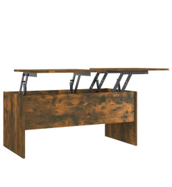 Table basse Chêne fumé 102x50,5x46,5 cm Bois d'ingénierie