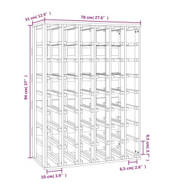 Casier à vin 70x33x94 cm Bois de pin massif