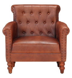 Fauteuil Marron Cuir de chèvre véritable