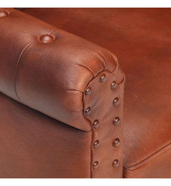 Fauteuil Marron Cuir de chèvre véritable