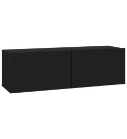 Meubles TV muraux 4 pcs Noir 100x30x30 cm