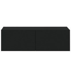 Meubles TV muraux 4 pcs Noir 100x30x30 cm