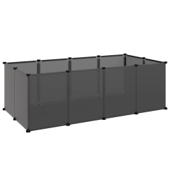 Cage pour petits animaux Noir 144x74x46,5 cm PP et Acier