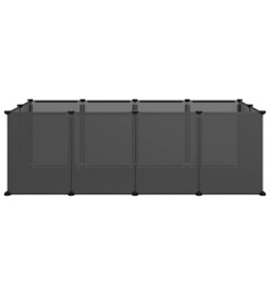 Cage pour petits animaux Noir 144x74x46,5 cm PP et Acier