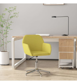 Chaise pivotante de bureau Vert clair Tissu