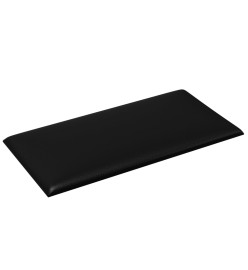 Panneaux muraux 12 pcs Noir 30x15 cm Similicuir 0,54 m²