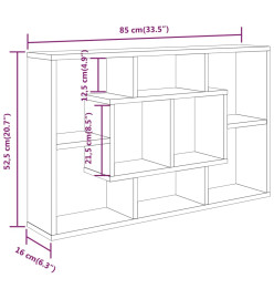 Étagère murale Chêne Sonoma 85x16x52,5 cm Bois d'ingénierie